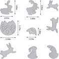 thumbnail image 2 of GFDYREE Easter Rabbits Cutting Dies for Card Making, Easter Eggs Bunny Die Cuts Easter Animals Background Embossing Stencil Template Tool for DIY Scrapbooking Paper Card and Photo Album Craf, 2 of 5