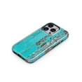 thumbnail image 3 of DesignSkinz Scratch-Resistant Hard Slim Case Compatible with iPhone 11 Pro Max (Compatible with MagSafe) - Turquoise Chipped Paint on Wood, 3 of 9