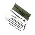 thumbnail image 2 of 11 Pieces Canvas Bag Cleaning Kit Set Double End Rod Tactical Tools Pouch Set Brush Brass Plastic Oil Bottle Patch Holder Rods Double End, 2 of 9