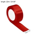 thumbnail image 2 of Uxcell Yards Double Face Decorate Crafts Roll Satin Ribbon Rojo, 2 of 6