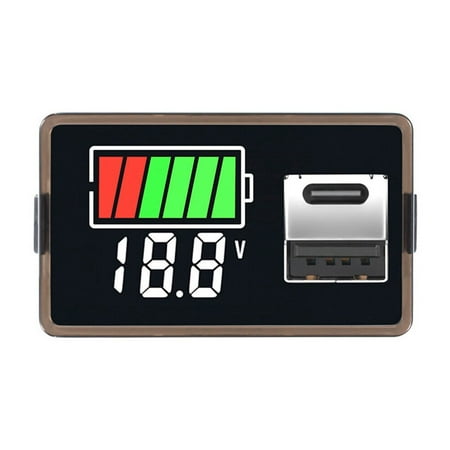 

USB Type-C DC8-30V Car Voltmeter Panel Battery Capacity Indicator Power Tester