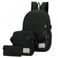 thumbnail image 4 of HNMKIU High School Student Backpack for Boys Girls Three Piece Set Computer Business Bag Shoulder Casual Matching Daily ,Black, 4 of 7
