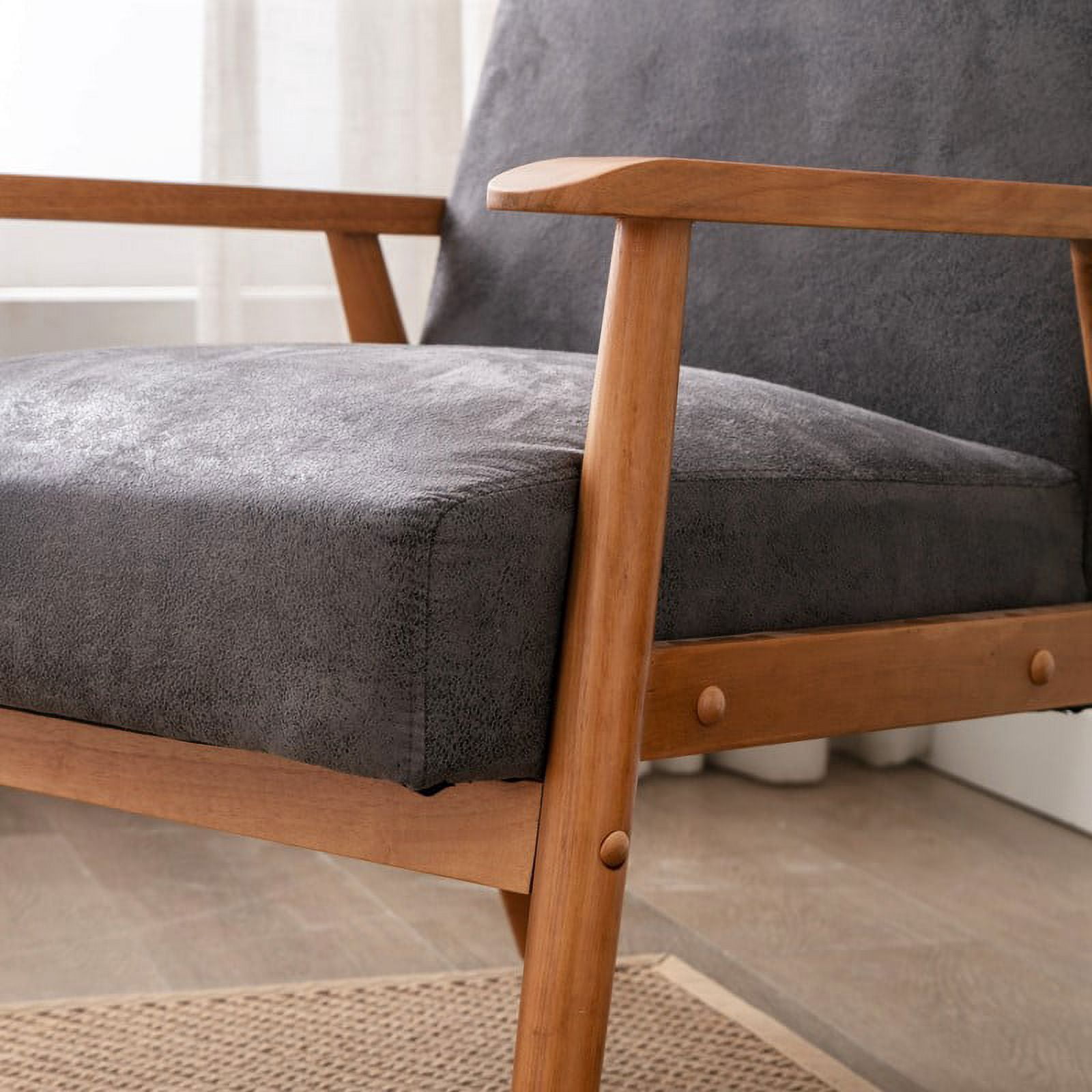 Uspridefurniture Losurdo 25.4'' Wide Tufted Accent Chair -Gray