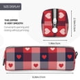 thumbnail image 3 of Honeii Heart Plaid Pattern Pencil Case, Pencil Pouch, Pencil Case Small, Pencil Pouch Aesthetic, PVC Pencil Pouch, Pencil Bag, Makeup Pouch, 3 of 7