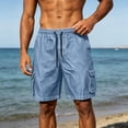 thumbnail image 4 of Men's Casual Denim Shorts Ndbuld Men's Ripped Denim Shorts & Jeans Summer Casual Classic Straight Distressed Ripped Short Jeans Blue,M, 4 of 9