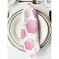thumbnail image 2 of nqOlkjepod Pink Geometric Cloth Napkins Set of 8 Reusable Dinner Napkins, Gold White Hexagon Modern Gradient Cocktail Napkin Washable Table Napkins for Wedding/Holiday Party/Baby Shower 20"x20", 2 of 8