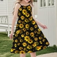 thumbnail image 7 of 9-10 Years Girls' Summer Floral Dress Kids Sleeveless Square Neck Smocked Flowy Dresses 5-14 Years, 7 of 7