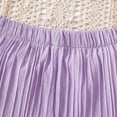 thumbnail image 4 of ITSAME Girls Outfit 2-Piece, Flower Embroidery Top and Ruffled Shorts Summer Casual Clothing Set Purple Size 3-4T, 4 of 8