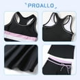 thumbnail image 3 of PROALLO Girls Bathing Suits Two-Piece Swimsuit with Boyshorts Vest-Style Tankini(10-11T Black), 3 of 5