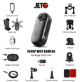 thumbnail image 2 of JETO 1080P HD Mini Body Camera, 64GB, 150° Wide Angle, Waterproof Case, Magnetic Pendant & Back Clip, App Remote Live Stream, Portable Wearable Action Cam for Travel, 2 of 10