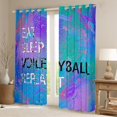 thumbnail image 2 of Castle Fairy Eat Sleep Volleyball Curtains Pack of 2 (42x84 Each) for Boys Girls,Abstract Gradient Ombre Curtains Blackout,Sport Gamer Bedroom Curtains,Microfiber Bedroom Decor, 2 of 6