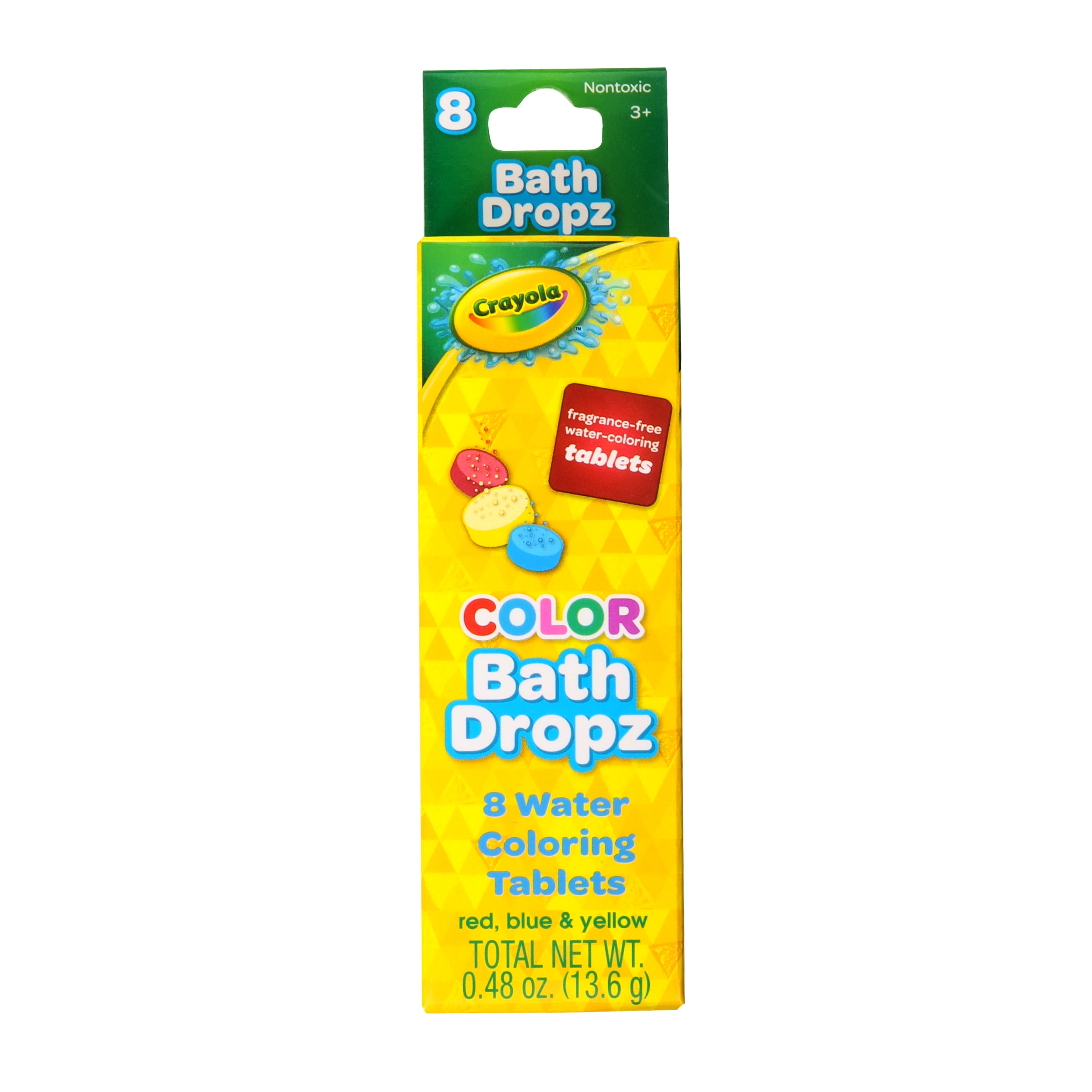 These Crayola colour 'bath dropz' help make bath time fun for kids