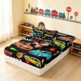 thumbnail image 4 of Erosebridal Race Car Twin Fitted Sheet, Colorful Bedding, Multi Color 2pcs 1 Fitted Sheet and 1 Pillowcase, 4 of 6