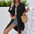 thumbnail image 6 of Posijego Women's Cover-Up Cardigan Short Sleeve Button down Long Cardigans Summer Beach Lightweight Open Front Outwear, 6 of 8