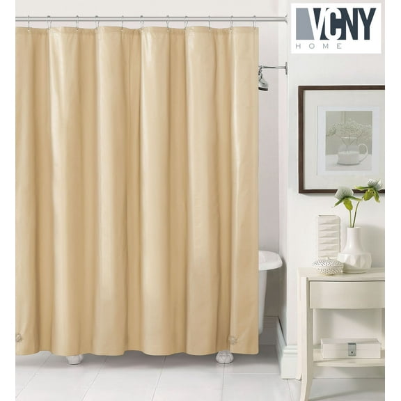 Peva Plastic Shower Curtain Liners With Magnets By Victoria Classics - Beige