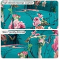 thumbnail image 3 of DREAMSIDEA Accent Chair Modern Upholstered Armchair for Living Room Button Tufted Reading Chair Bedroom Dorm Office,Pattern Blue, 3 of 5