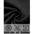 thumbnail image 5 of Camisa de lino para hombre COOFANDY, manga corta, casual, negra, 5 of 5