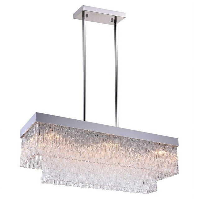CWI Lighting Carlotta 8 Light Island Chandelier With Chrome Finish