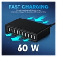 thumbnail image 4 of 60W 10-Port & 40W 5-Port Multi USB Fast Charging Station Dock with Cables, 4 of 5