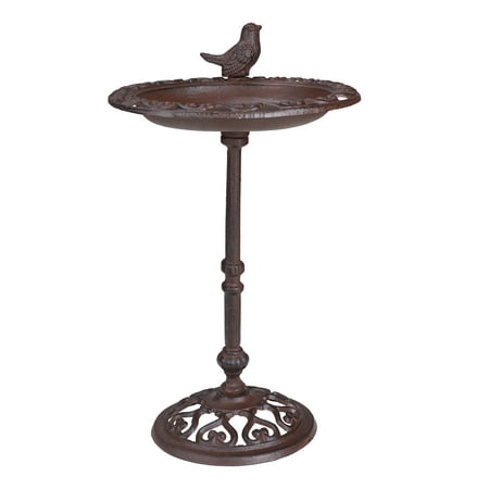 Mainstays Lynden Cast Iron Pedestal Bird Bath