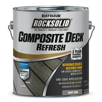 Gray Tone, Rust-Oleum RockSolid Satin Composite Deck Refresh Exterior Stain and Sealer, 1 Gal, 2 Pack