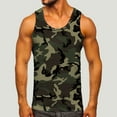 thumbnail image 2 of Baqcunre Tank Tops Men Men Fashion Spring Summer Casual Sleeveless O Neck Camouflage Printed Tank Tops Blouse Sleeveless Tshirts For Men Tops For Men Army Green L, 2 of 5