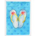 thumbnail image 1 of Flip Flops Blue Polkadot Flag Canvas, House Size, 1 of 1