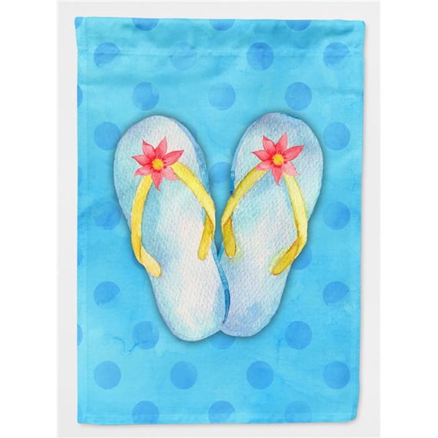 Flip Flops Blue Polkadot Flag Canvas, House Size