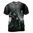 thumbnail image 2 of Custom Knight Warrior God Bring Me This Far Unisex 3D T-shirt, 2 of 4