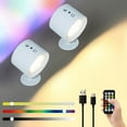 thumbnail image 1 of Boreal Craft Smart Wall Lamp USB Remote Control 360 Rechargeable Three Color Temperature Dimmable Indoor Wall Lamp Remote Control Night Light Heart Night Light Sensory Wall Owl Lamp Ceiling Light Show, 1 of 7