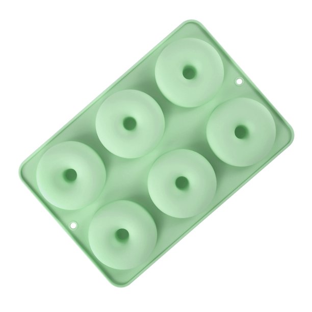 Molde de silicona para 6 muffins y donas, molde antiadherente para postres, para hacer donas, pasteles, chocolates, postres y mucho más.