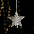 thumbnail image 4 of Christmas Tree Decorations Acrylic Snowflake Ornament with Sequins Transparent 8 x 8 x 1 cm and Assorted Sizes, 4 of 6