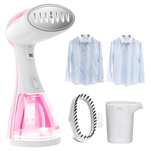Vaporizador portátil de ropa de 1500 W. Elimina arrugas en todo tipo de tejidos. Calentamiento rápido en 15 segundos. Deja la ropa suave y tersa.