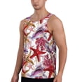 thumbnail image 2 of Logiee Coral Reef Print Men's Workout Tank Top,Quick Dry Workout Tank Top,Gym Muscle Tee,Fitness Bodybuilding Sleeveless T Shirt-4X-Large, 2 of 7
