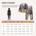 thumbnail image 4 of Salouo Lilacs Teapot Scenic Painting Pattern Women's Pajamas Set Long Sleeve Button Down Sleepwear Soft Pj Lounge Sets for women 2 Piece Pjs Set with Long Pants-XX-Large, 4 of 7