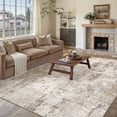 thumbnail image 1 of x Washable Area Rug for Living Room Bedroom Cream Neutral Carpet Low Pile Soft Thin Tapis Salon Abstract Modern Vacuumable Lightweight Large Throw Rug for Dining Room Kitchen, 1 of 9