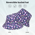 thumbnail image 2 of Sikiie Skull mushroom rainbow space Reflective Double-Sided Bucket Hat, Sun Hat, for Gardening, Beaching, Camping, Hiking, Fishing, 2 of 6