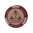 thumbnail image 2 of 7 Month AA Chip Third Step Prayer on Back 210 Day Sobriety Chip Monthly AA Coins, 2 of 4