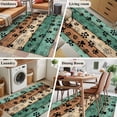 thumbnail image 5 of Area Rug for Living Room, Teal Green Brown Non-Slip Indoor Large Carpet for Bedroom/Dining Room, Farmhouse Dog Paw Vintage Washable Low-Profile Rectangle Floor Mat Runner Rugs - 2.7 x 5 Ft, 5 of 7