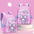 thumbnail image 3 of Sanrio-mochila escolar con dibujos animados, morral escolar de alta capacidad, resistente al agua, protección reductora de carga, para la columna vertebral, el nuevo Kulomi Melody, 3 of 4