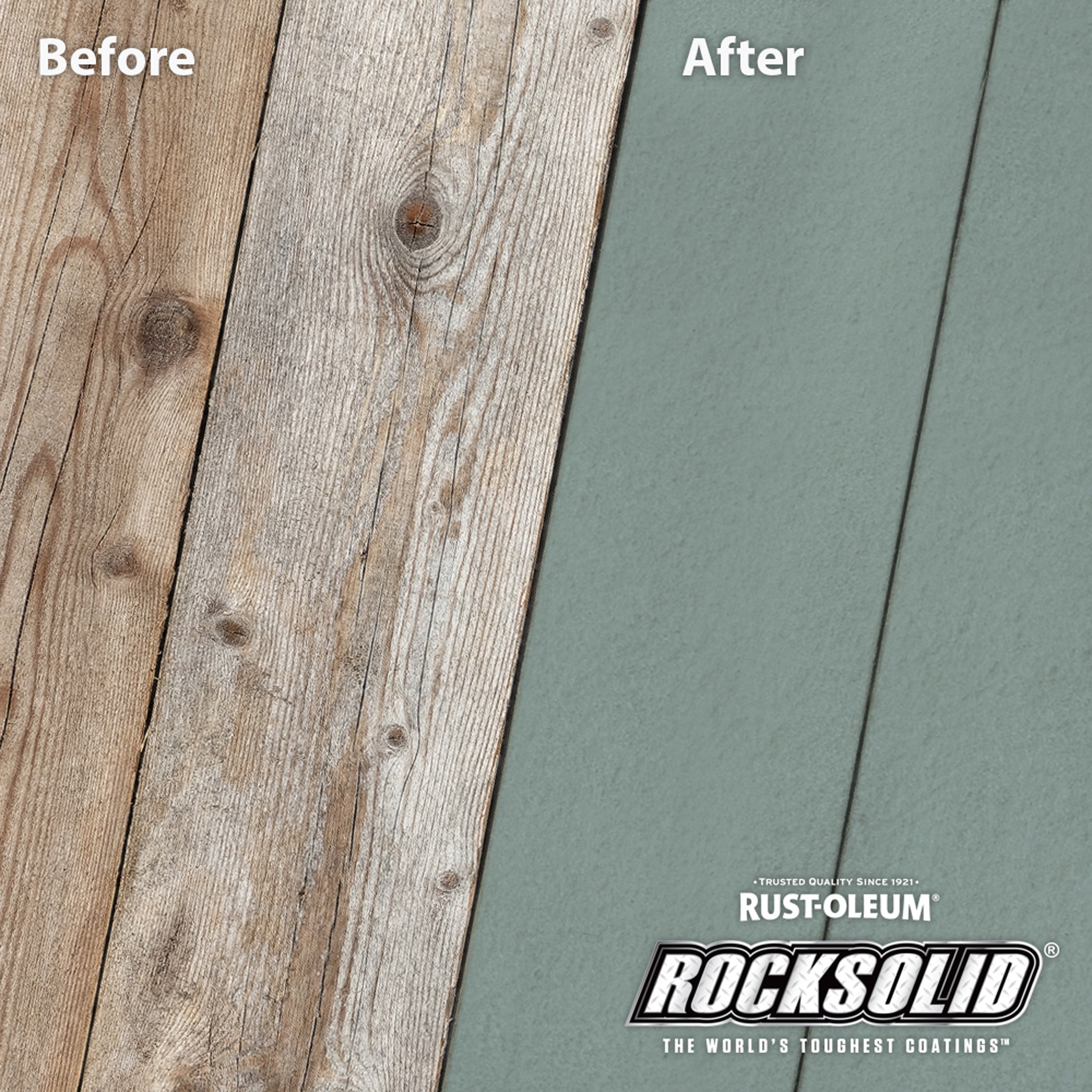 Fern, Rust-Oleum RockSolid 2X Solid Exterior Wood Deck Stain-319753T, Gallon