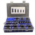 thumbnail image 1 of 80 conectores rápidos a presión para tuberías de polietileno (PU/PA/PE/PVC), compatibles con tubos de 1/2, 3/8, 5/16, 1/4 y 5/32 pulgadas., 1 of 5