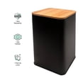 thumbnail image 3 of Canister Homecreations Metal Negro con Tapa Bambú 1300ml, 3 of 4