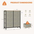 thumbnail image 2 of CONCETTA 8-Drawer Fabric Dresser Storage Chest for Bedroom, Closet, Entryway, Storage Furniture for Adults, Dark Green, 2 of 6
