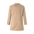 thumbnail image 4 of TheFound Men Wool Coat Winter Trench Coat Outwear Overcoat Long Sleeve Button Up Jacket, 4 of 9