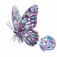 thumbnail image 3 of Butterfly Fantasy Diamond Art Kit, 12 Inch Framed Pearl Diamond Painting for Adults, Unique Wall Art Home Decor Craft Set, 3 of 5