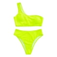 thumbnail image 2 of Vnanda Women's Sexy Bathing Suits One Shoulder Tie Knot Front Bikini Swimsuit, 2 of 7
