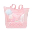 thumbnail image 1 of Bolsa Dama La Merced  Rosa Tornasol Corte Tote Brillante Llavero Pompón, 1 of 6