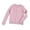 Pink, variant on Cable Knit Cardigan Long Sleeve Round Neck Button Front Solid Color Casual Comfortable Top For Kids