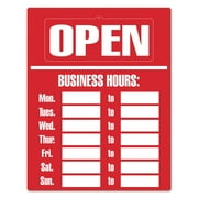 Cosco Business Hours Sign Kit 15 x 19 Red 098072